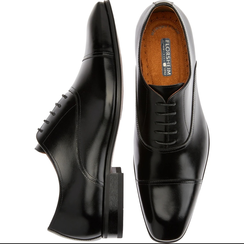 Florsheim Francisco Cap Toe Oxfords - Black Men’s Dress Shoes - Size 13